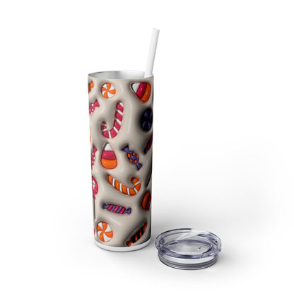 3D Inflated Candy Halloween - SleekSip Skinny 20oz Tumbler with Straw