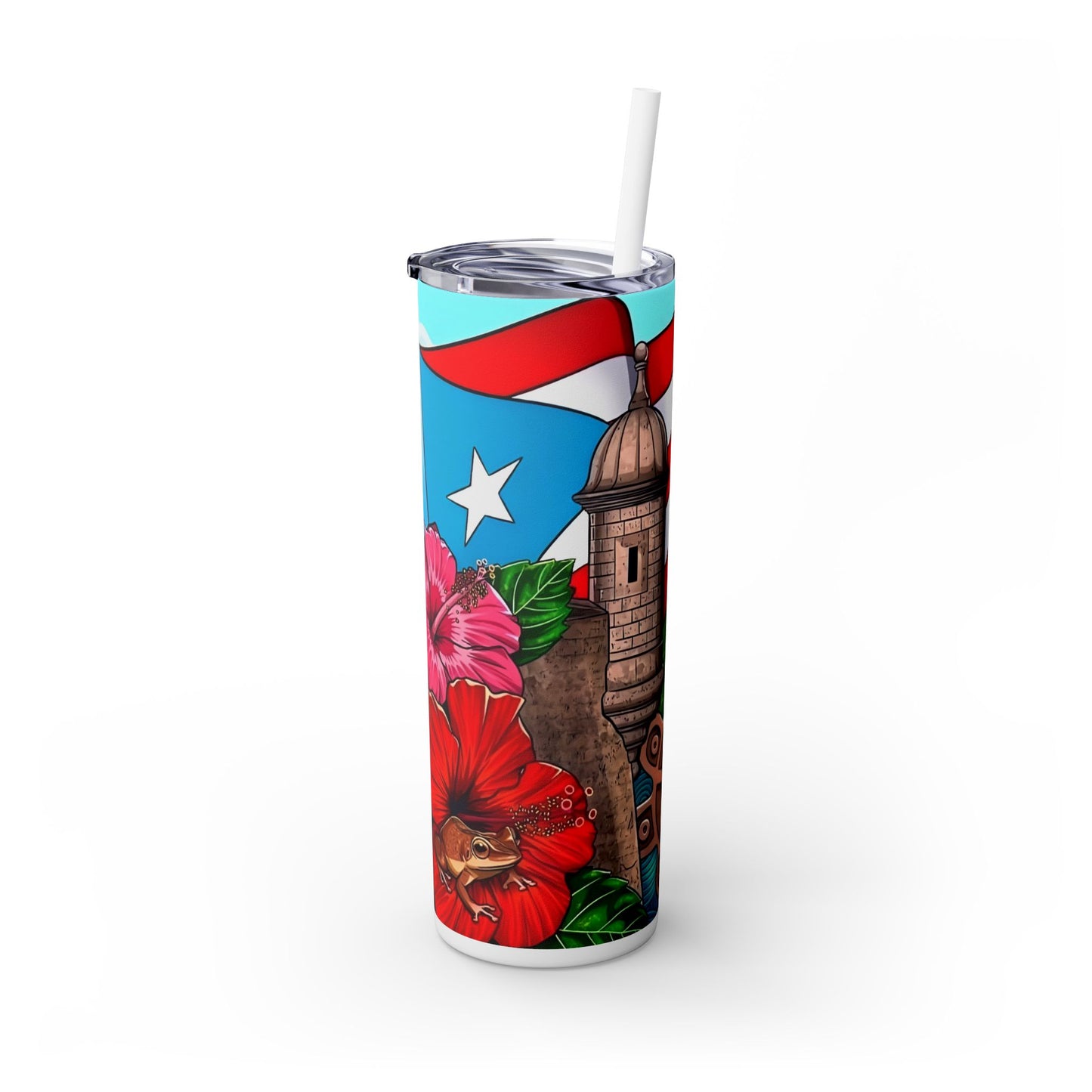 Puerto Rico - SleekSip Skinny 20oz Tumbler with Straw