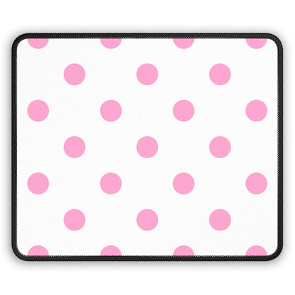 Pretty in Pink Polka Dot Mouse Pad – A Splash of Fun for Your Desk