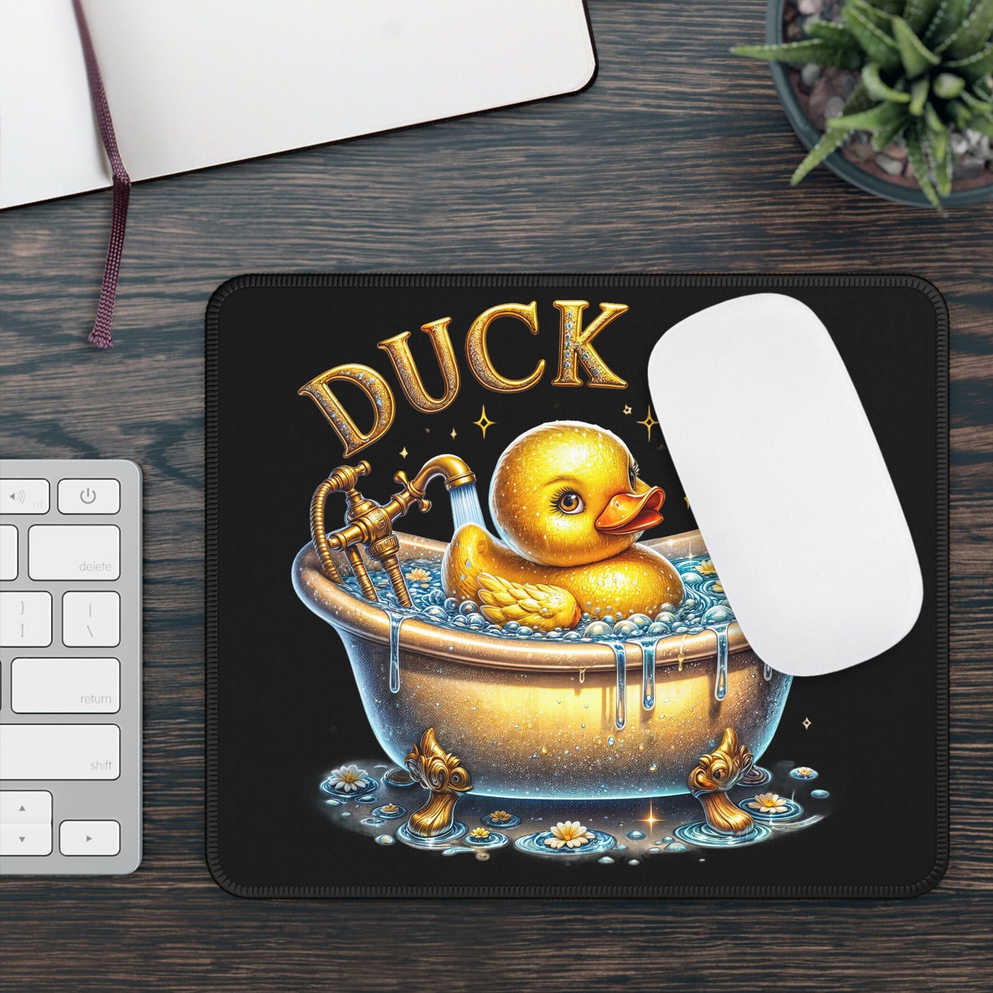 Duck Off Luxury Bathtub Mousepad