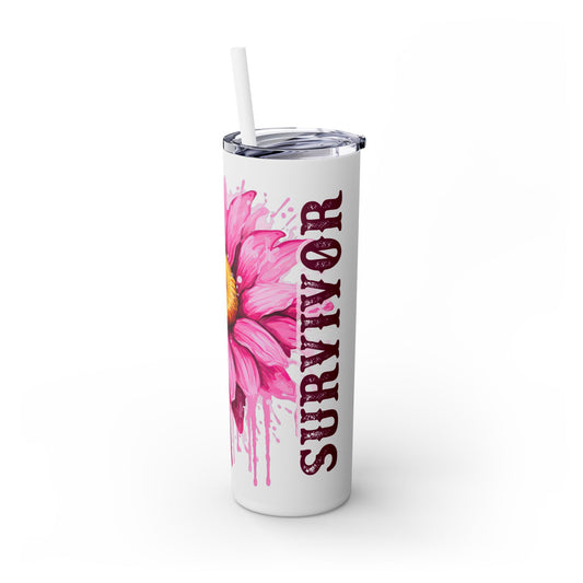 Cancer Survivor - SleekSip Skinny 20oz Tumbler with Straw