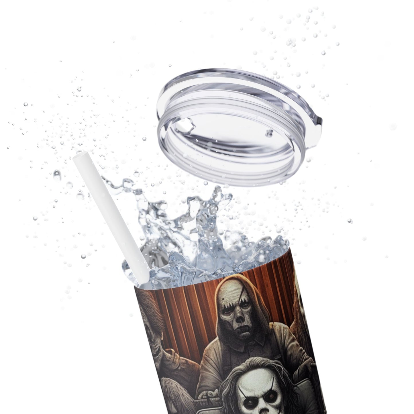 Scary Halloween Monsters - SleekSip Skinny 20oz Tumbler with Straw