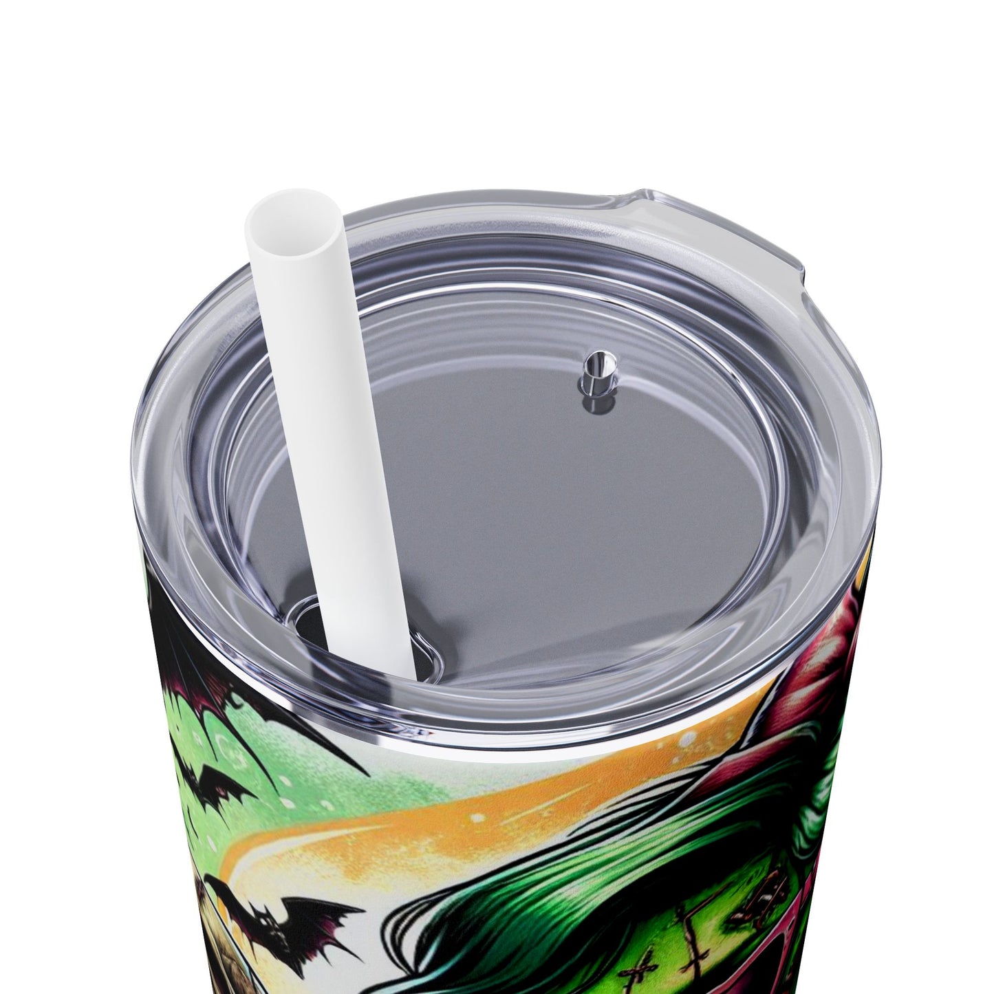 Tatted Zombie Mom - SleekSip Skinny 20oz Tumbler with Straw