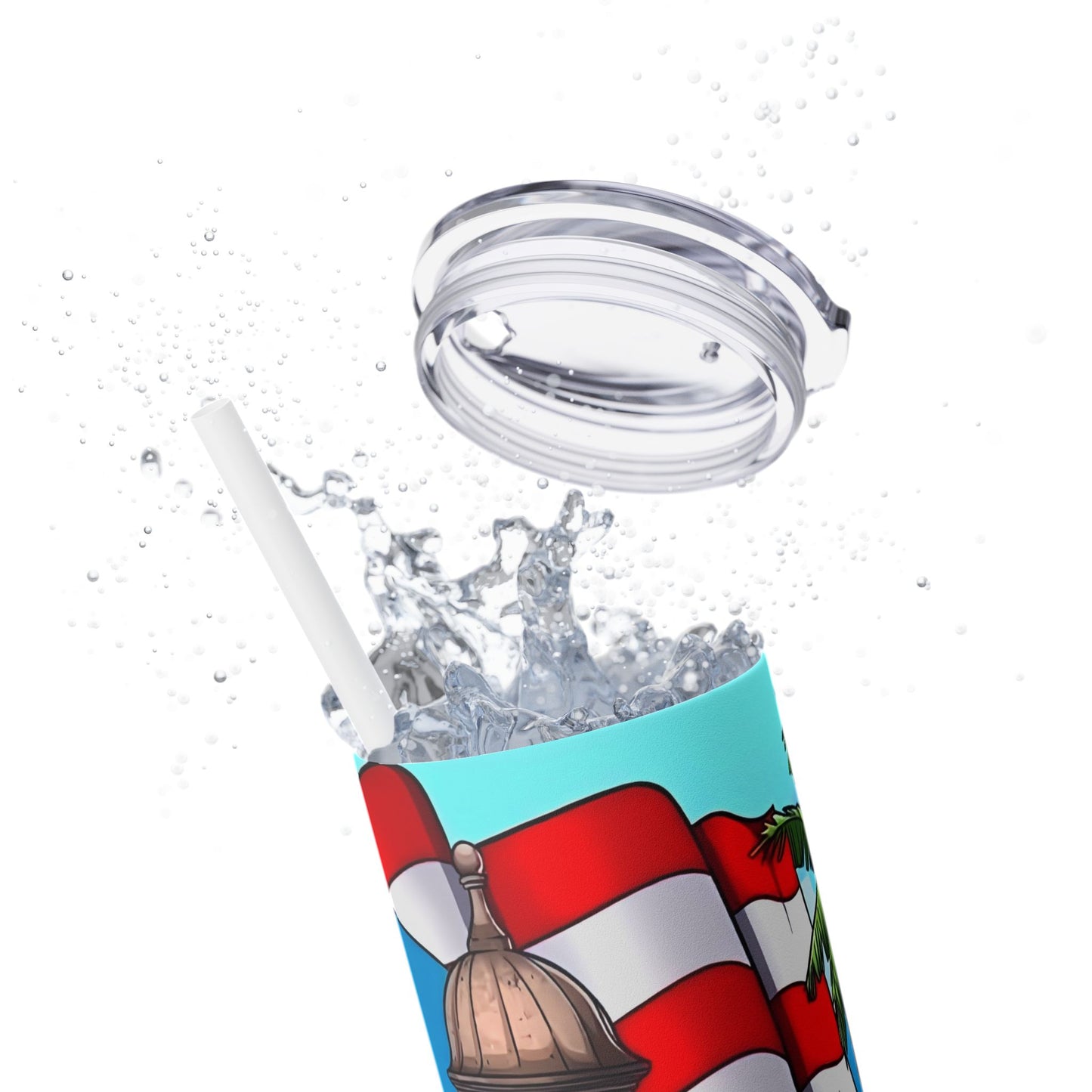 Puerto Rico - SleekSip Skinny 20oz Tumbler with Straw