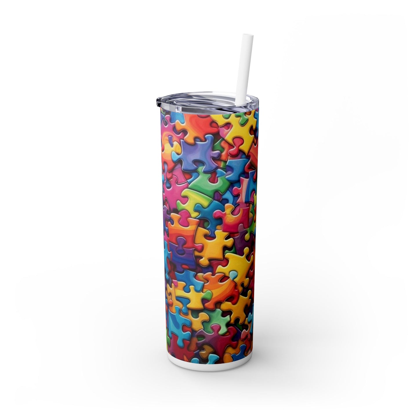 Autism Awareness - SleekSip Skinny 20oz Tumbler with Straw