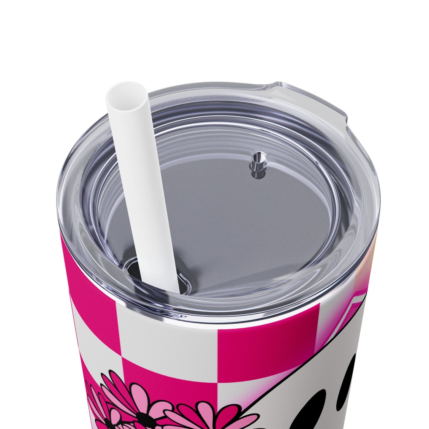 Cute Flower Ghost - SleekSip Skinny 20oz Tumbler with Straw