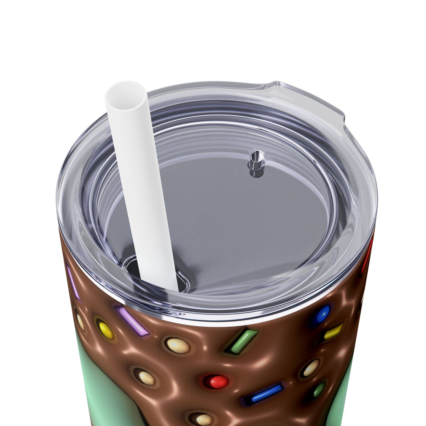 3D Inflated Ice Cream - SleekSip Skinny 20oz Tumbler with Straw