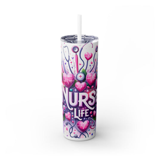 Nurse Life - SleekSip Skinny 20oz Tumbler with Straw