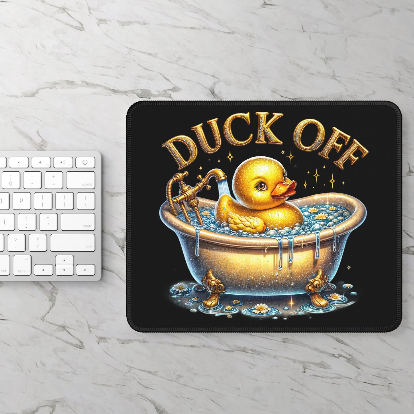 Duck Off Luxury Bathtub Mousepad