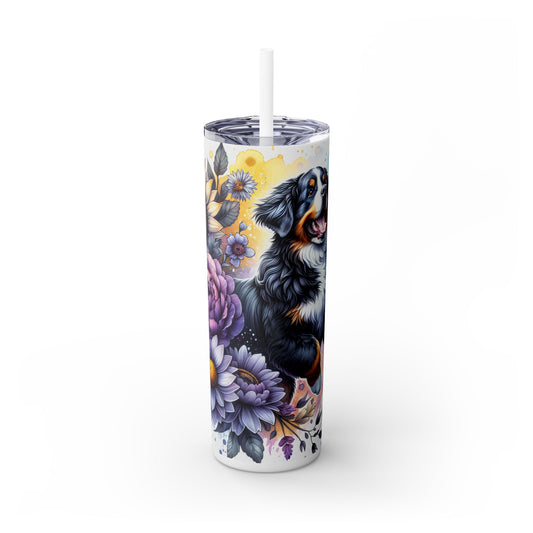 Bernese Mountain - SleekSip Skinny 20oz Tumbler with Straw