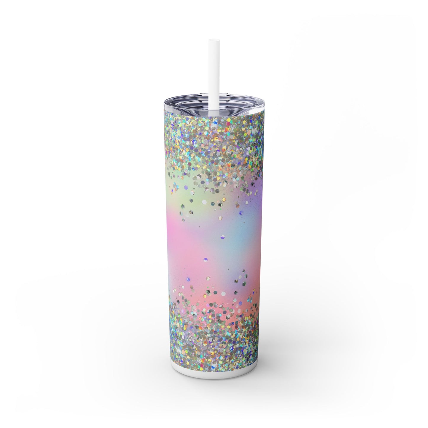 Holographic Tumbler - SleekSip Skinny 20oz Tumbler with Straw