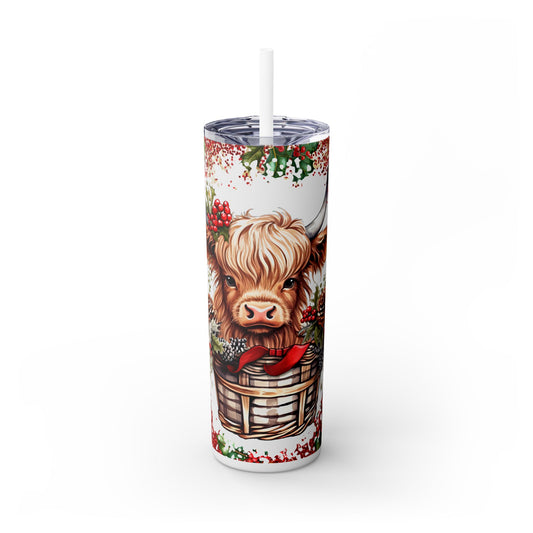 Christmas Time - SleekSip Skinny 20oz Tumbler with Straw