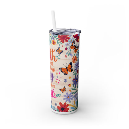 Positive Keep The Faith - SleekSip Skinny 20oz Tumbler with Straw