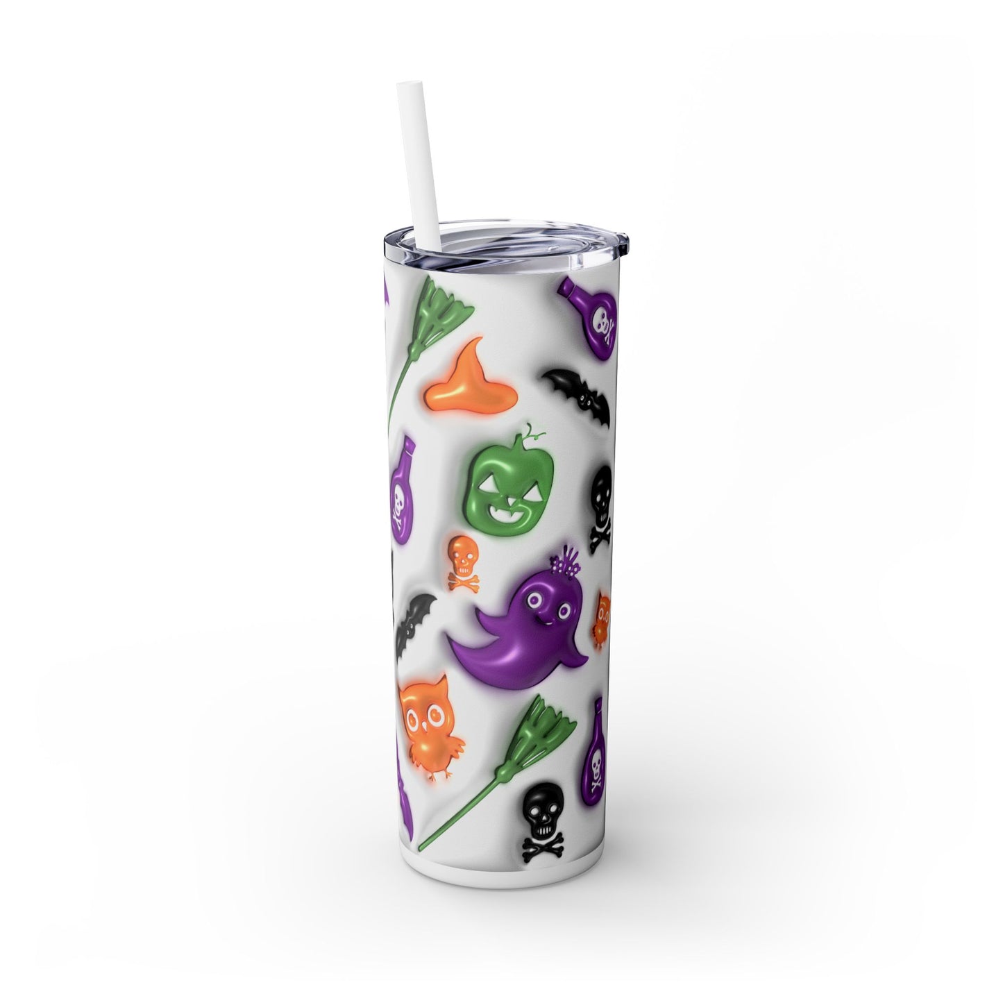 3D Inflated Halloween - SleekSip Skinny 20oz Tumbler with Straw