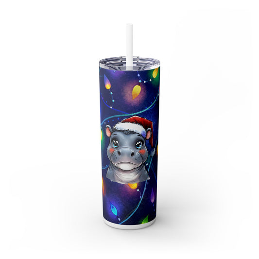 Hippo Christmas Lights Tumbler