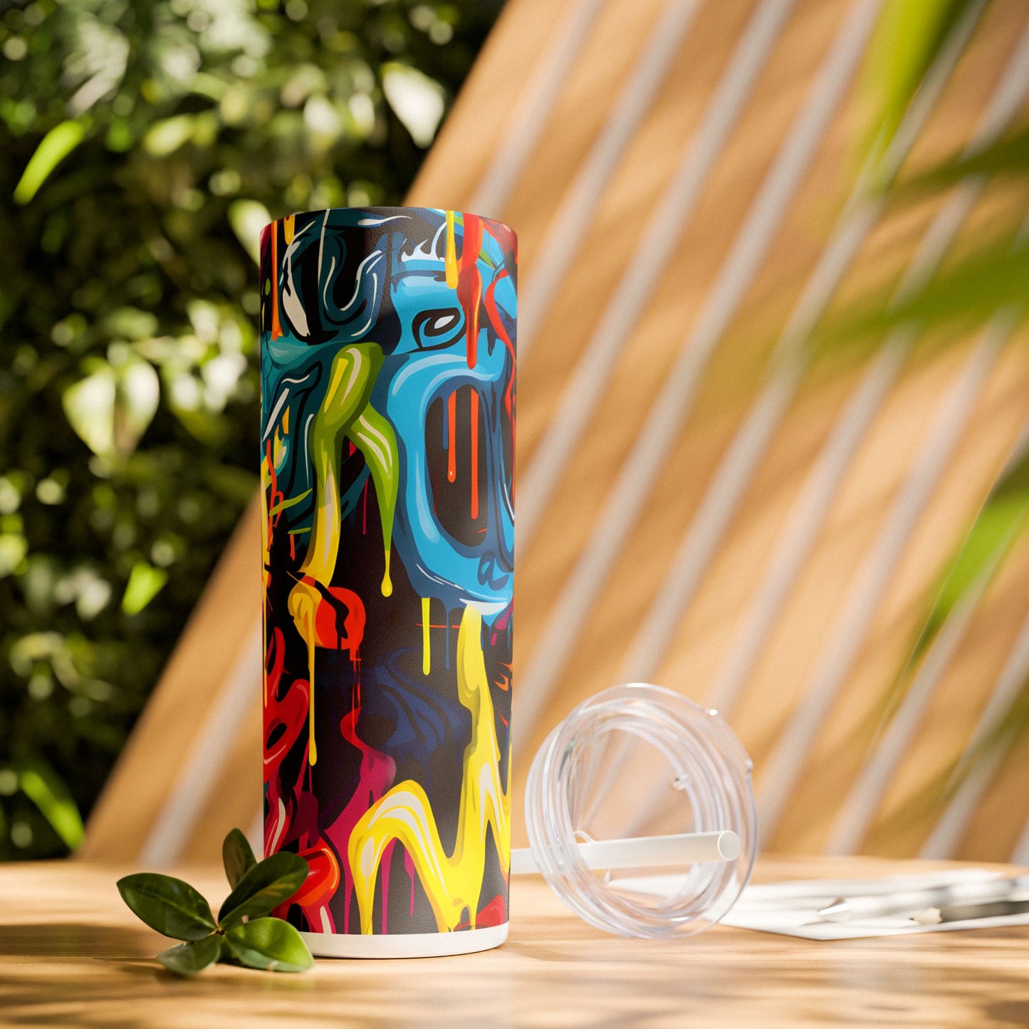 Graffiti - SleekSip Skinny 20oz Tumbler with Straw