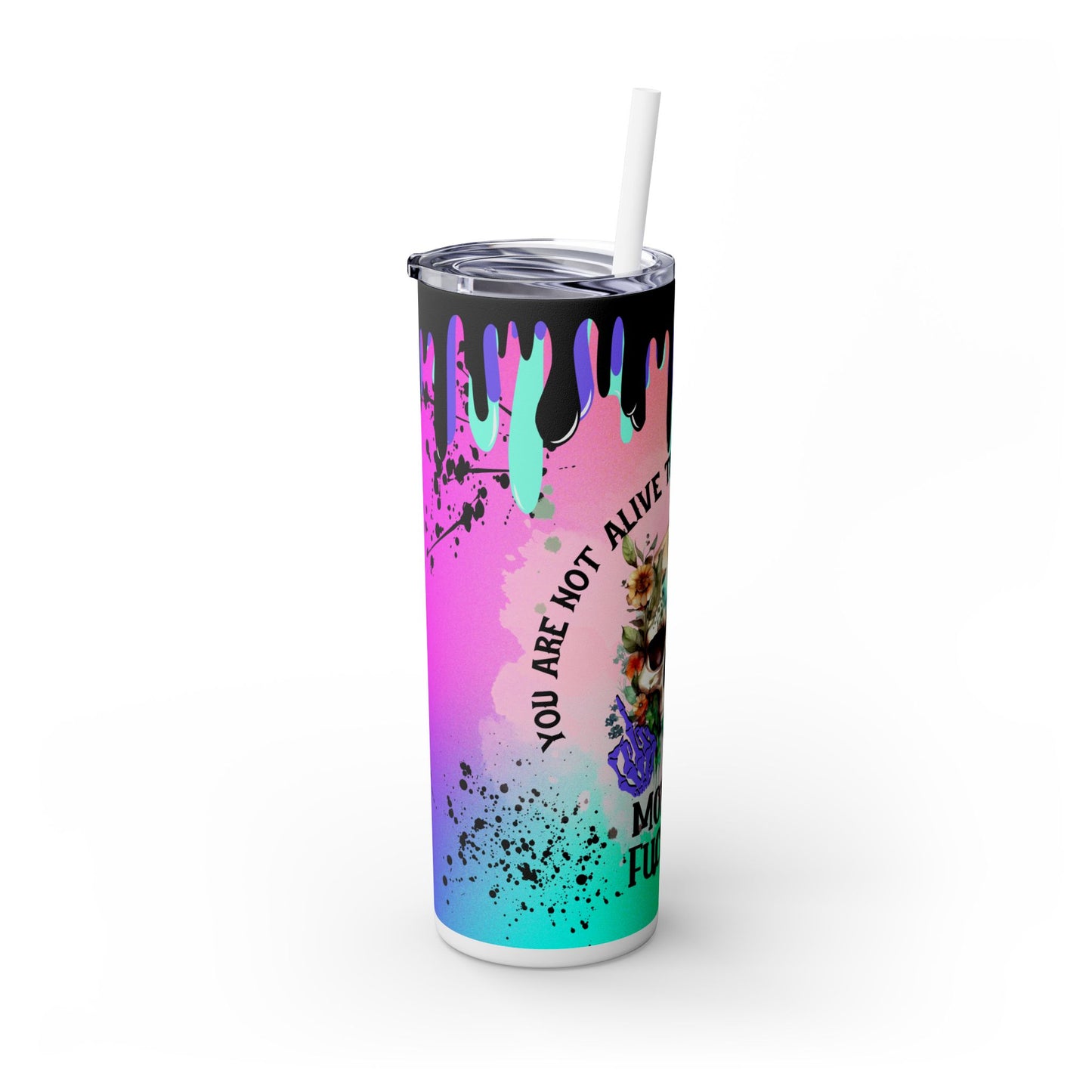 Spooky Skull - SleekSip Skinny 20oz Tumbler with Straw