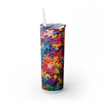 Autism Awareness - SleekSip Skinny 20oz Tumbler with Straw