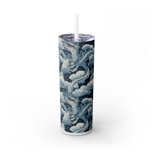 Japanese illustrations - SleekSip Skinny 20oz Tumbler with Straw