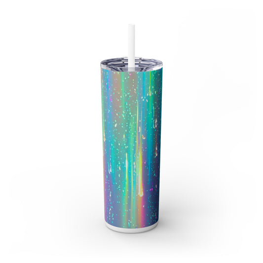 Shimmering Rainbow - SleekSip Skinny 20oz Tumbler with Straw