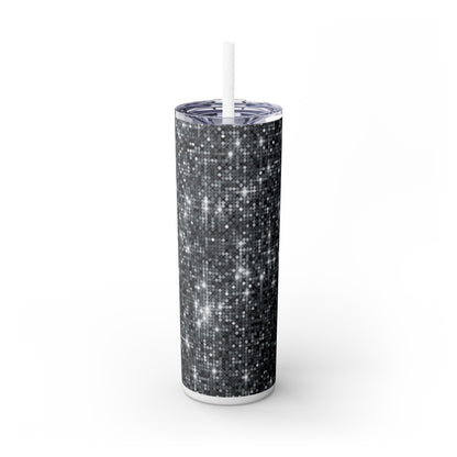 Gray Sparkles - SleekSip Skinny 20oz Tumbler with Straw