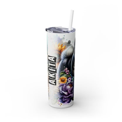 Akita - SleekSip Skinny 20oz Tumbler with Straw