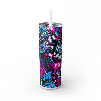 Graffiti - SleekSip Skinny 20oz Tumbler with Straw