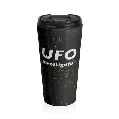 UFO Investigator Stainless Steel Travel Mug – 15oz