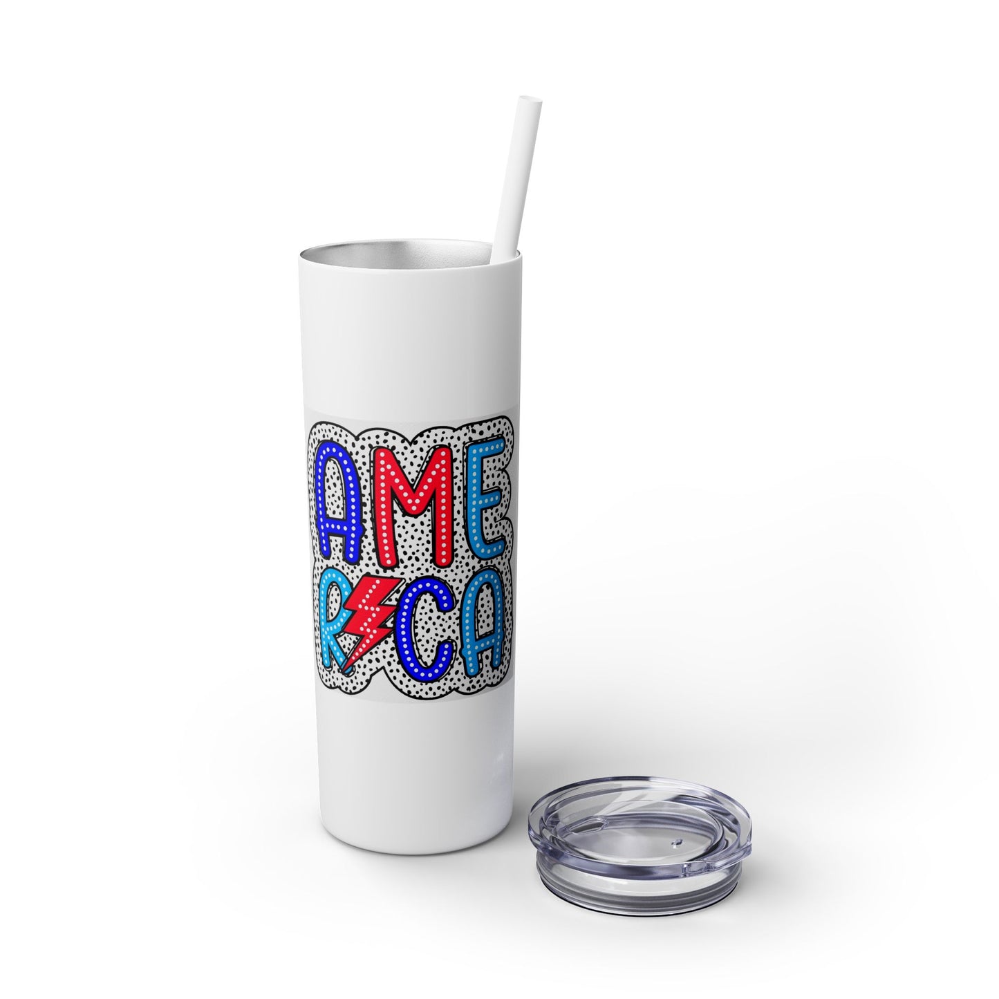 America - SleekSip Skinny 20oz Tumbler with Straw