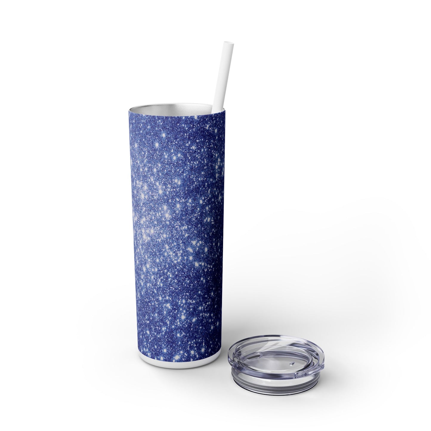 Blue Sparkles - SleekSip Skinny 20oz Tumbler with Straw