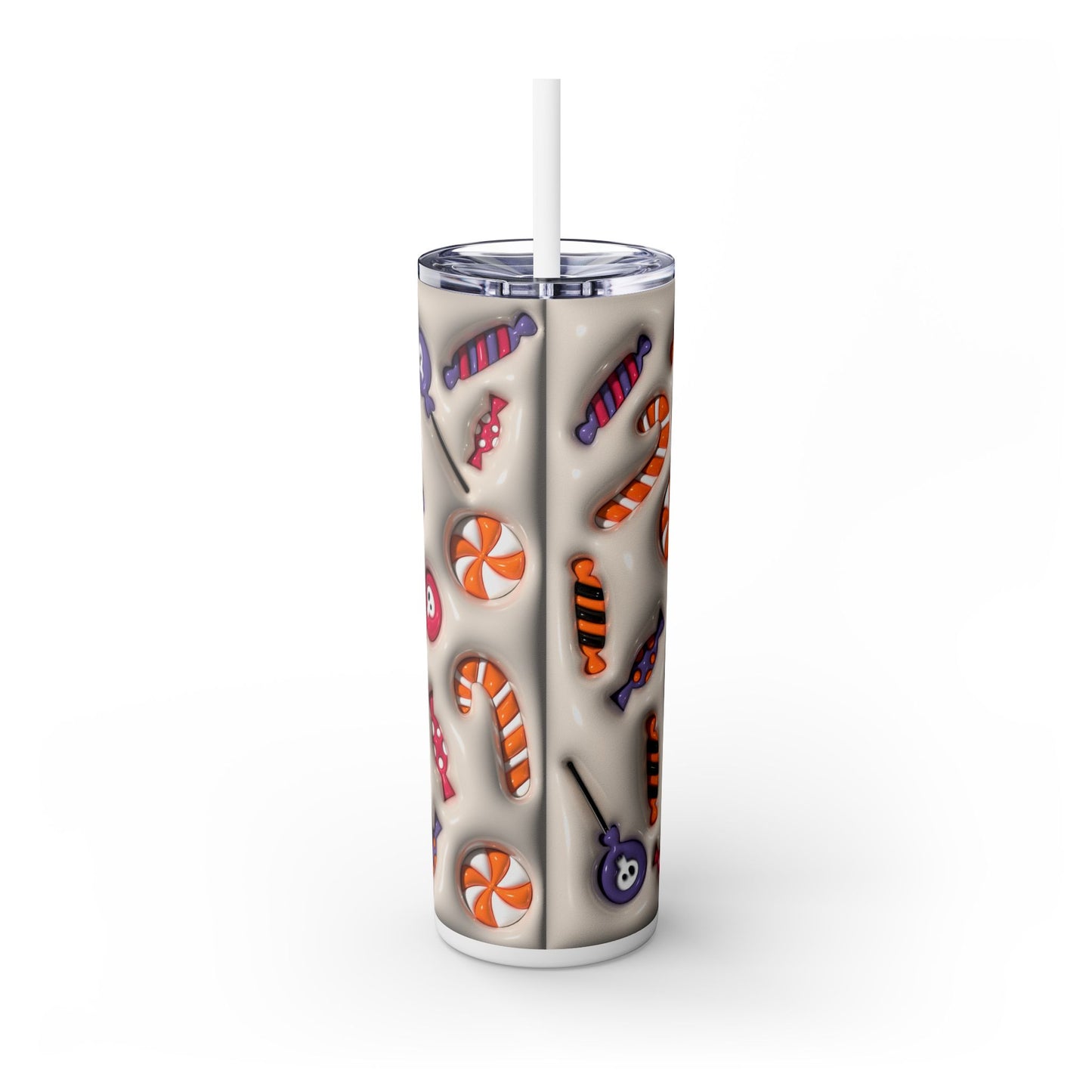 3D Inflated Candy Halloween - SleekSip Skinny 20oz Tumbler with Straw