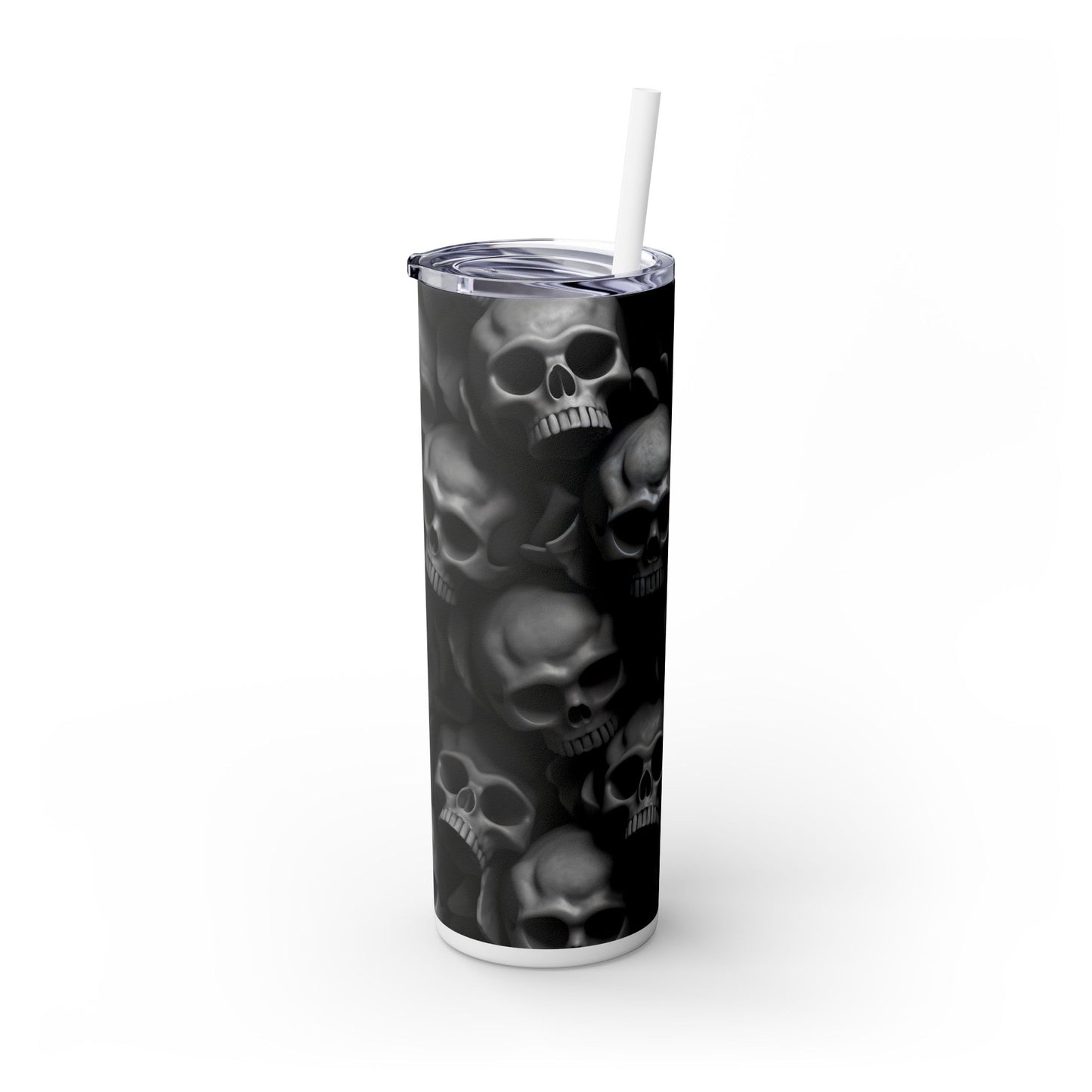 Spooky Skulls - SleekSip Skinny 20oz Tumbler with Straw