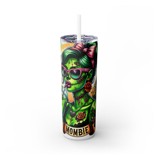 Tatted Zombie Mom - SleekSip Skinny 20oz Tumbler with Straw