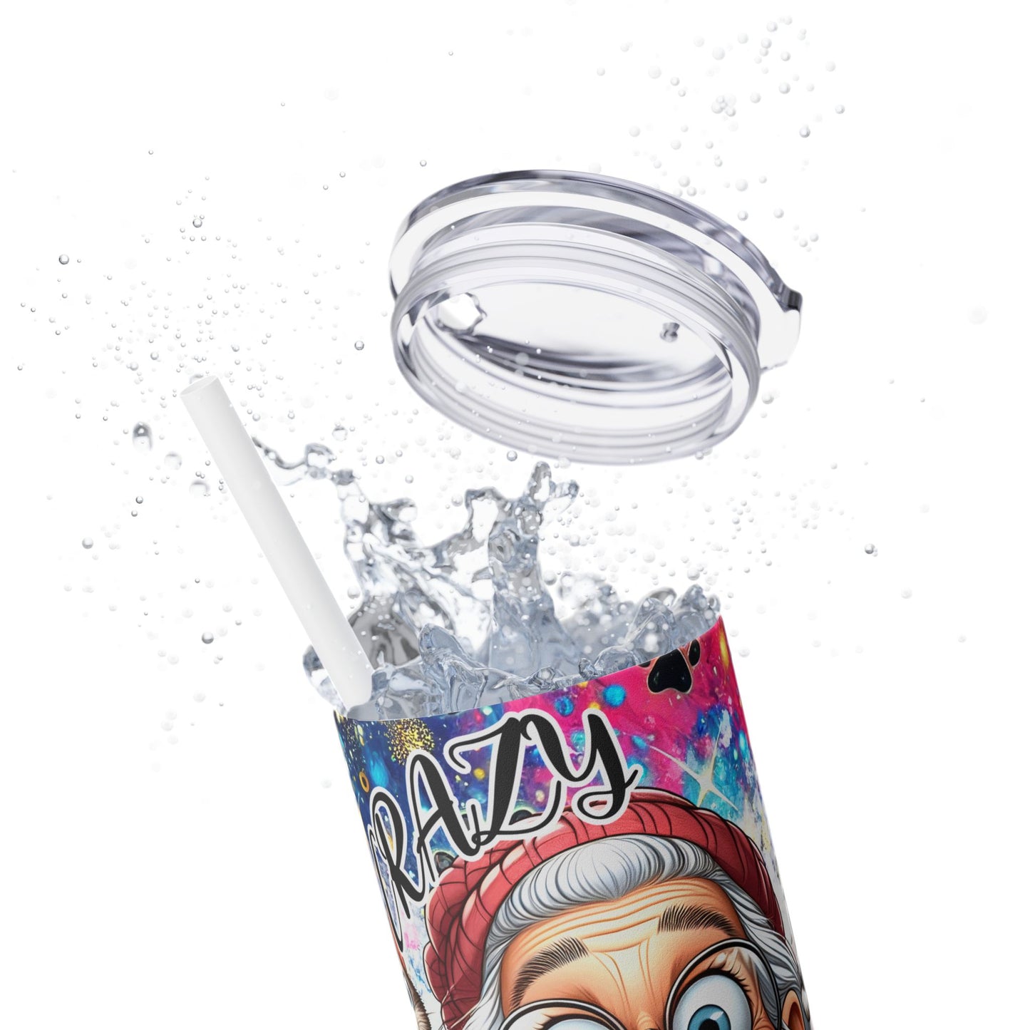 Crazy Cat Lady - SleekSip Skinny 20oz Tumbler with Straw