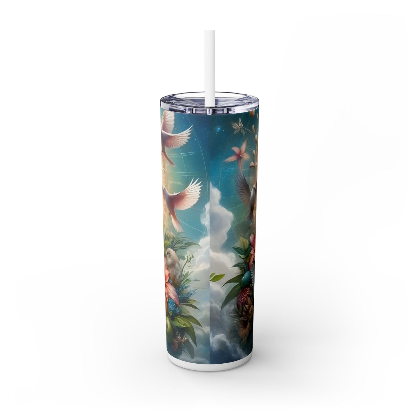 Jesus Christ Praying - SleekSip Skinny 20oz Tumbler with Straw