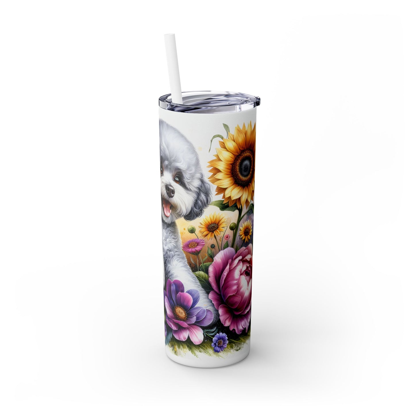 Bichon Frise - SleekSip Skinny 20oz Tumbler with Straw