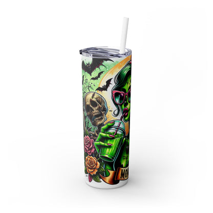 Tatted Zombie Mom - SleekSip Skinny 20oz Tumbler with Straw