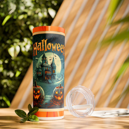 Halloween Card - SleekSip Skinny 20oz Tumbler with Straw