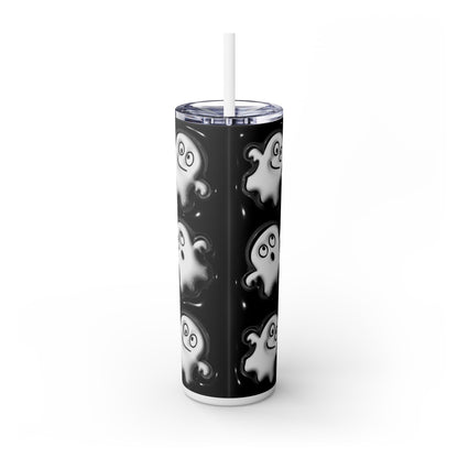 3D Inflated Halloween Bats - SleekSip Skinny 20oz Tumbler with Straw