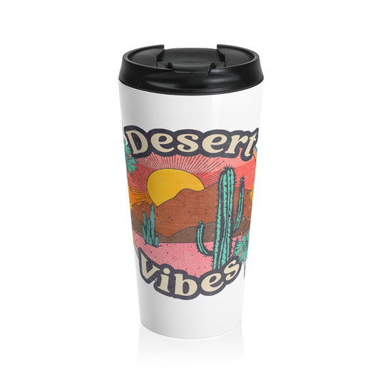 Desert Vibes Stainless Steel Travel Mug – 15oz