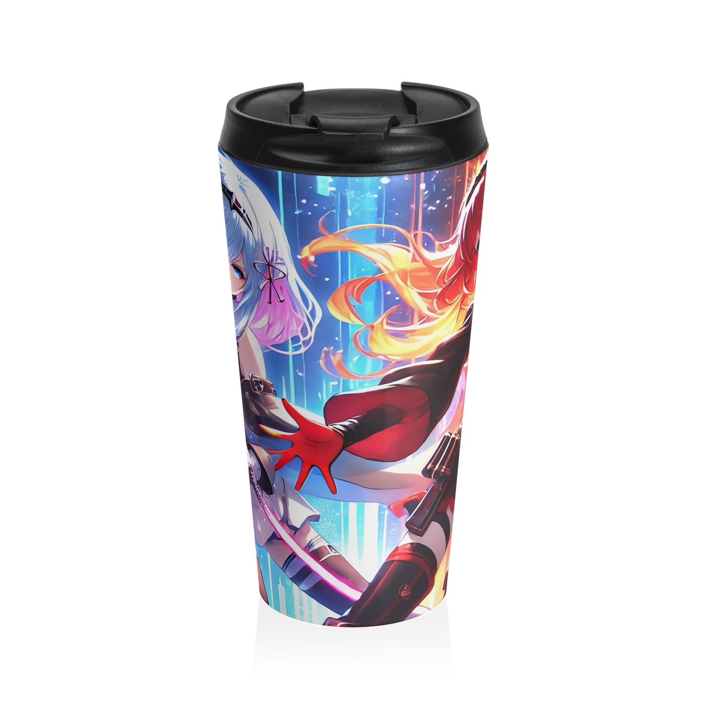 Galactic Samurai Princess Stainless Steel Travel Mug – 15oz