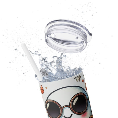 Cute Ghost - SleekSip Skinny 20oz Tumbler with Straw