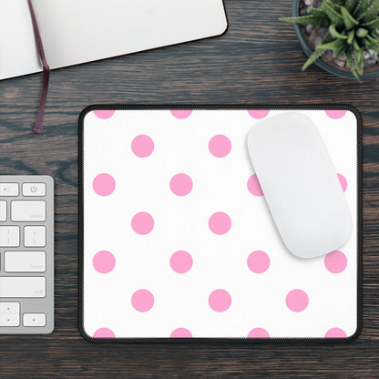 Pretty in Pink Polka Dot Mouse Pad – A Splash of Fun for Your Desk