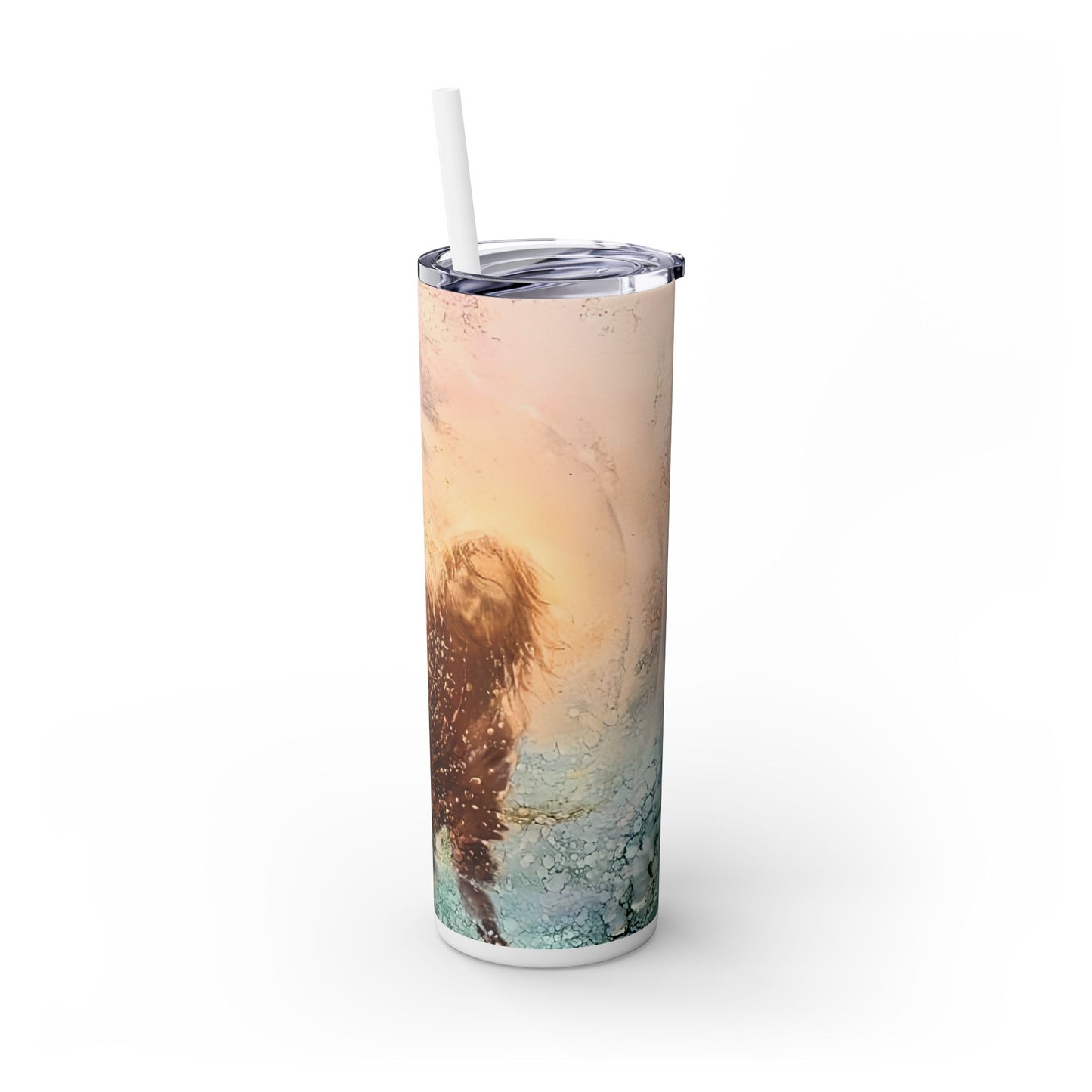 Jesus Christ grab my hand - SleekSip Skinny 20oz Tumbler with Straw