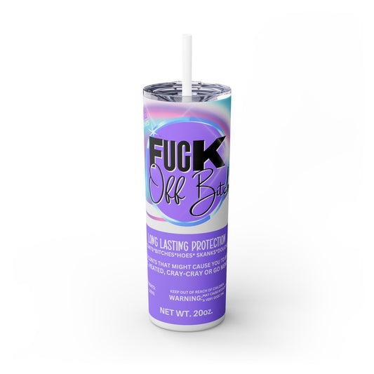 F*** Off Spray - SleekSip Skinny 20oz Tumbler with Straw