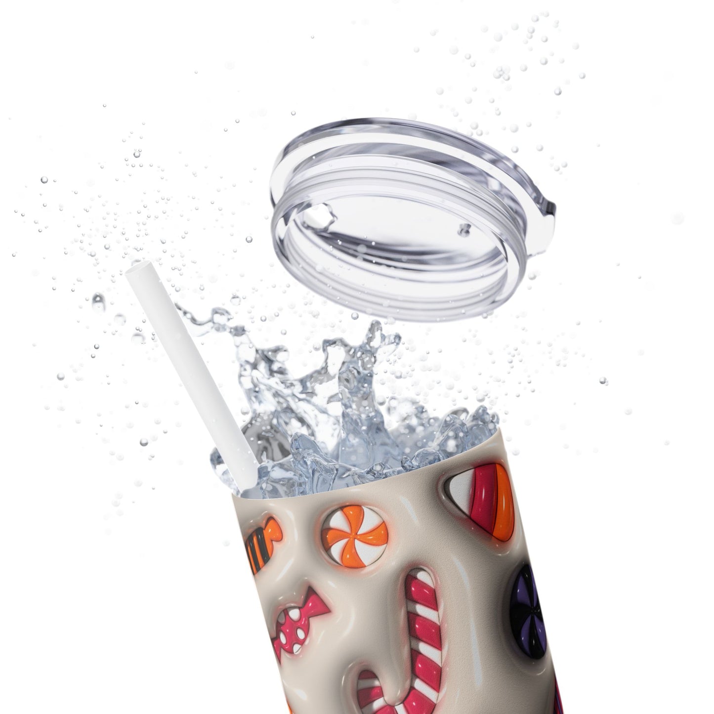 3D Inflated Candy Halloween - SleekSip Skinny 20oz Tumbler with Straw