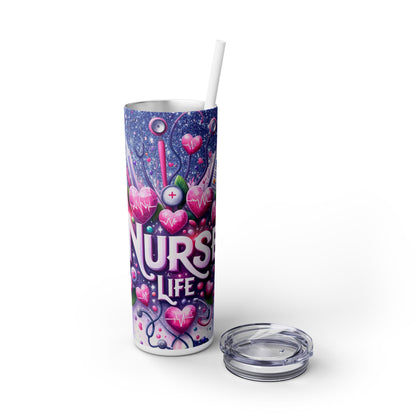 Nurse Life - SleekSip Skinny 20oz Tumbler with Straw