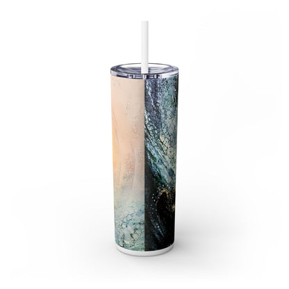 Jesus Christ grab my hand - SleekSip Skinny 20oz Tumbler with Straw