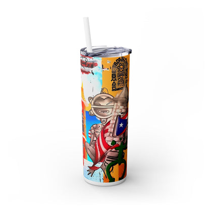 Puerto Rico - SleekSip Skinny 20oz Tumbler with Straw