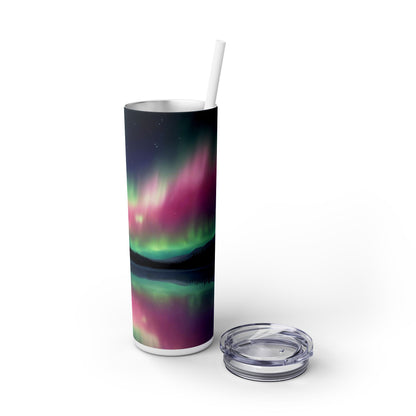 Northern Lights - SleekSip Skinny 20oz Tumbler with Straw